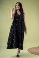 Image for Kusvaa Dr119 Harini Handloom Cottom Black Dress Front