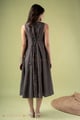 Image for Kusvaa Dr120 Kamini Handloom Cotton Brown Dress Back