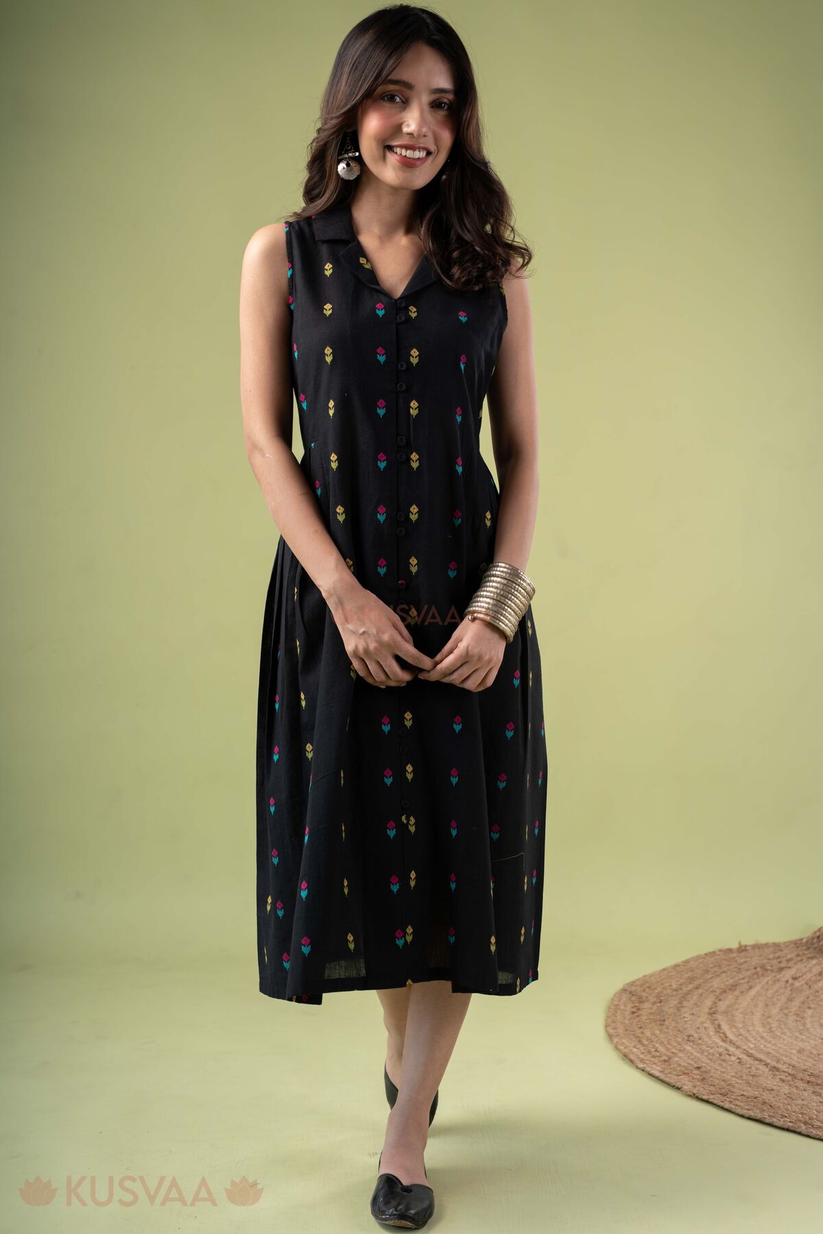 Image for Kusvaa Dr121 Garima Handloom Dress Front 2