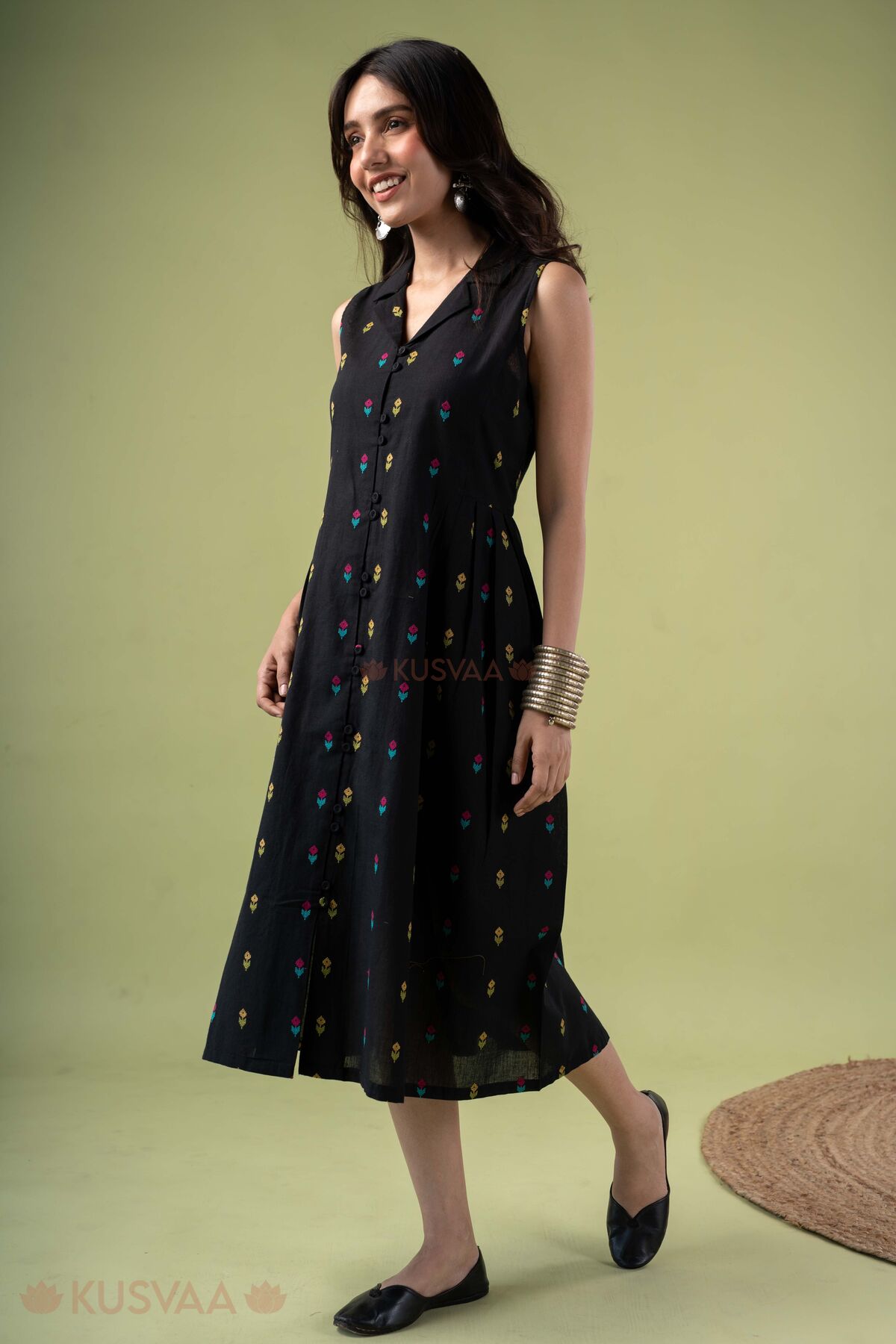 Image for Kusvaa Dr121 Garima Handloom Dress Side