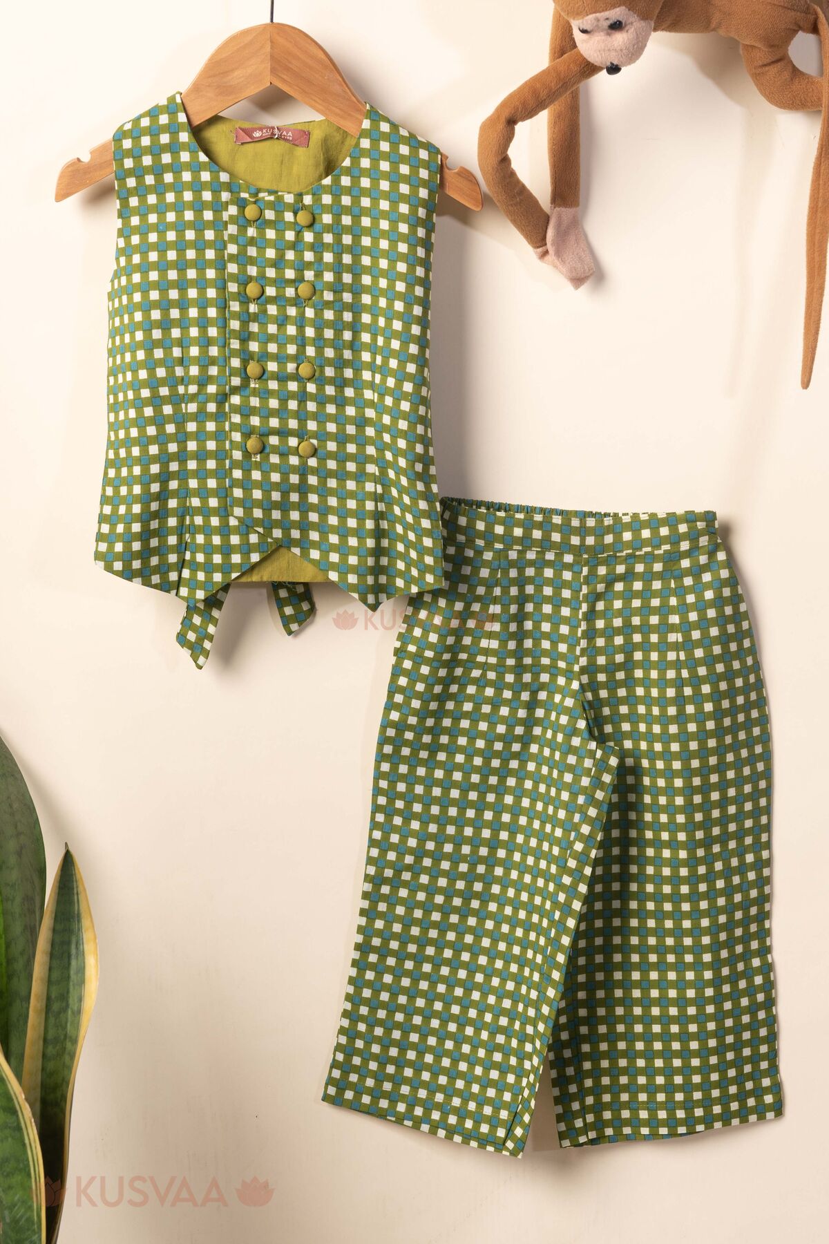 Image for Kusvaa Grw132 Ankita Cotton Co Ord Set For Kids Full View