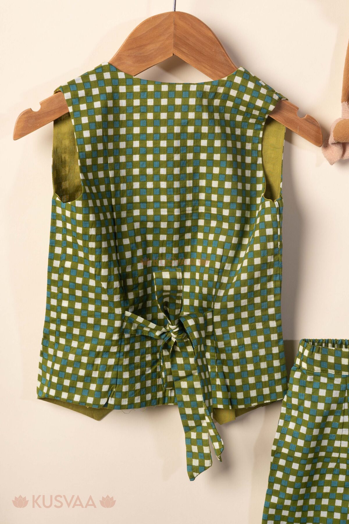 Image for Kusvaa Grw132 Ankita Cotton Co Ord Set For Kids Top Back