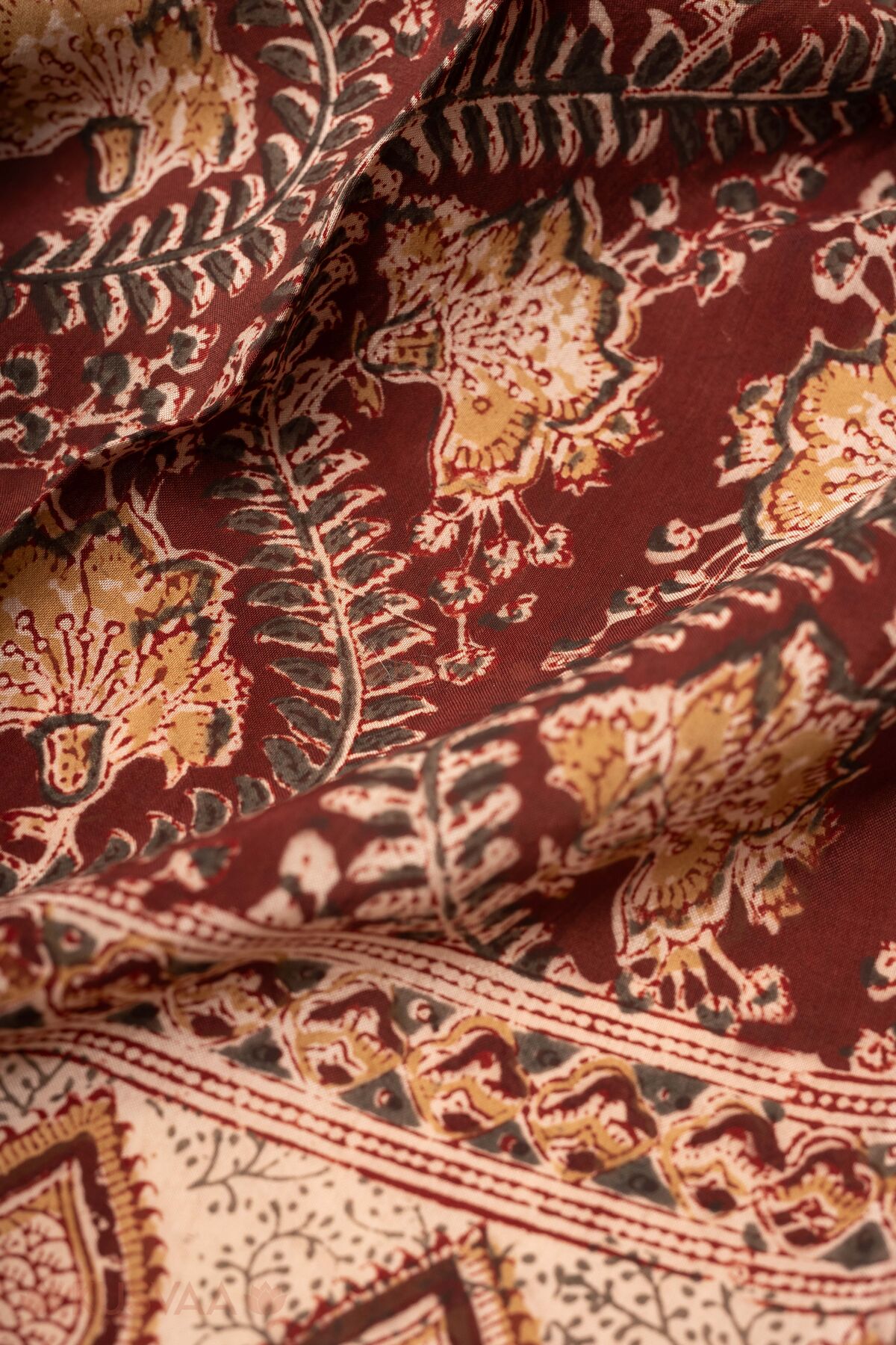 Image for Kusvaa Sto012 Assam Silk Kalamkari Stole 2