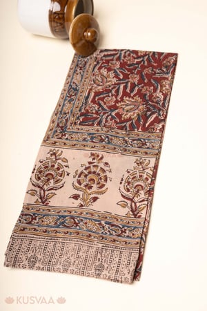 Image for Kusvaa Sto014 Assam Silk Kalamkari Stole Featured