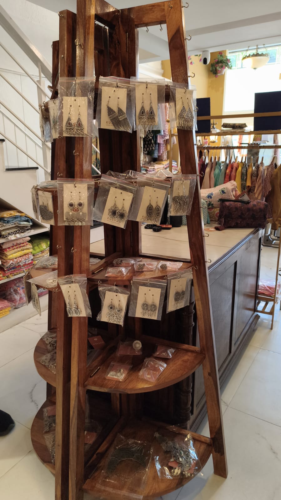 Earrings Ladder Stand — inside Kusvaa Good Earth City Centre
