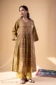 Image for Kusvaa Wkr328 Cheshta Handblock Cotton A Line Kurta Front