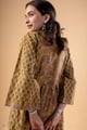 Image for Kusvaa Wkr328 Cheshta Handblock Cotton A Line Kurta Shoulder