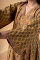 Image for Kusvaa Wkr328 Cheshta Handblock Cotton A Line Kurta Sleeves