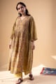 Image for Kusvaa Wkr328 Cheshta Handblock Cotton A Line Kurta Walk