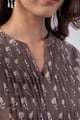 Image for Kusvaa Wkr341 Mahi Cotton Brown A Line Kurta Closeup