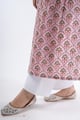 Image for Kusvaa Wkr347 Aadhya Handblock Cotton Pink Kurta Hem