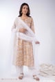 Image for Kusvaa Wkr350 Saanvi Handloom Straight Fit Kurta Dupatta Featured