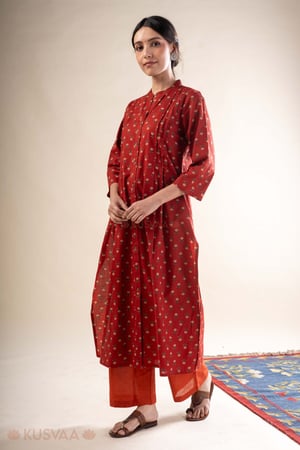 Image for Kusvaa Wkr351 Bani Cotton Straight Fit Kurta Walking