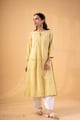 Image for Kusvaa Wkr353 Janvi Handloom Cotton A Line Kurta Front