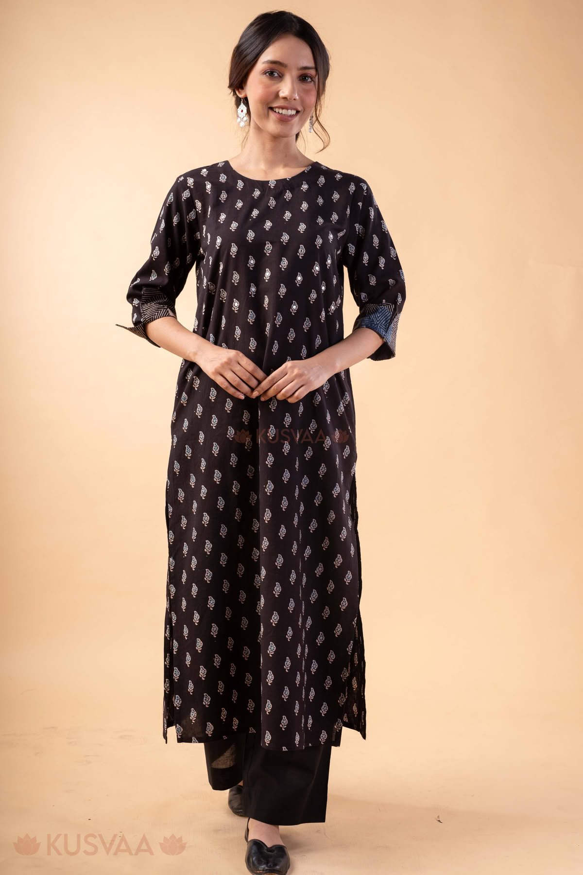 Image for Kusvaa Wkr354 Ishani Cotton Straight Fit Kurta Front