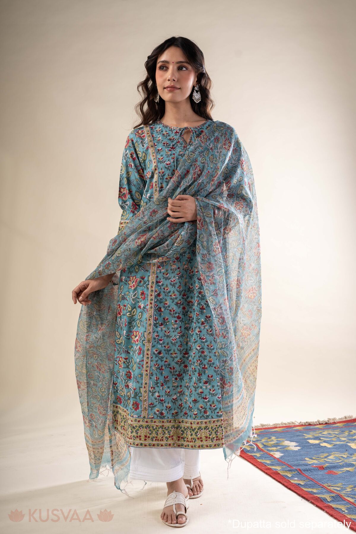 Image for Kusvaa Wkr359 Aashi Cotton A Line Kurta Front