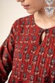 Image for Kusvaa Wkr360 Aditi Cotton A Line Kurta Closeup