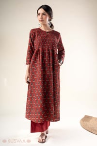 Image for Kusvaa Wkr360 Aditi Cotton A Line Kurta Front