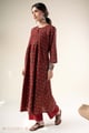 Image for Kusvaa Wkr360 Aditi Cotton A Line Kurta Walk