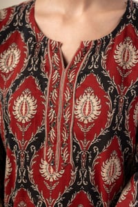 Image for Kusvaa Wkr362 Asha Cotton Straight Kurta Closeup
