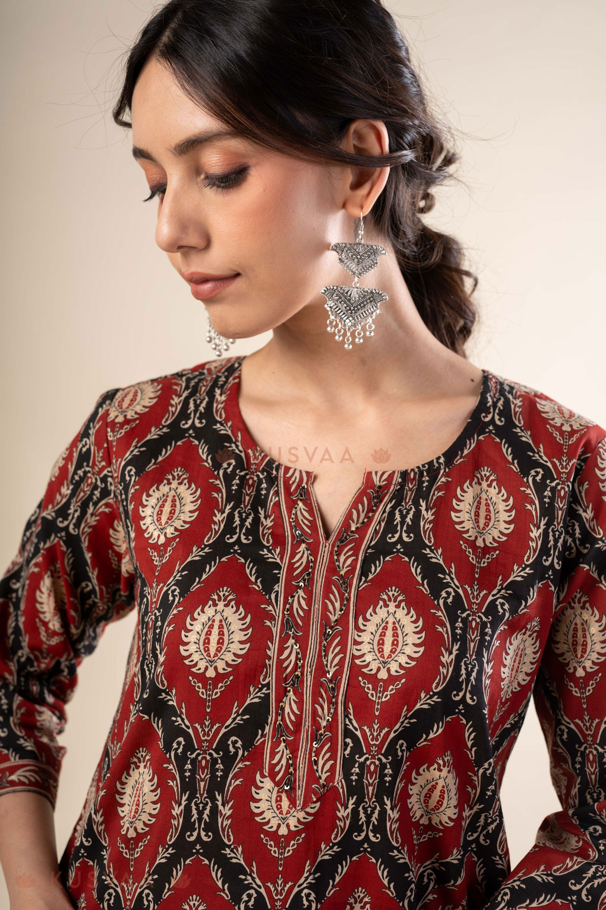Image for Kusvaa Wkr362 Asha Cotton Straight Kurta Featured