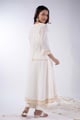Image for Kusvaa Wkr364 Ela Cotton White Kurta Back