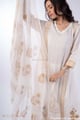 Image for Kusvaa Wkr364 Ela Cotton White Kurta Dupatta Style 2