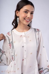 Image for Kusvaa Wkr365 Chhaya Handloom Cotton A Line Kurta Featured