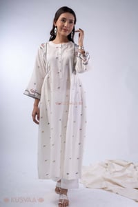 Image for Kusvaa Wkr365 Chhaya Handloom Cotton A Line Kurta Front