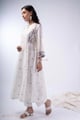 Image for Kusvaa Wkr365 Chhaya Handloom Cotton A Line Kurta Side