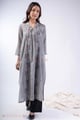 Image for Kusvaa Wkr366 Anjali Jamdani Cotton Grey Kurta Front
