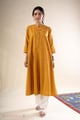 Image for Kusvaa Wkr369 Devaki Handloom Cotton A Line Kurta Walking
