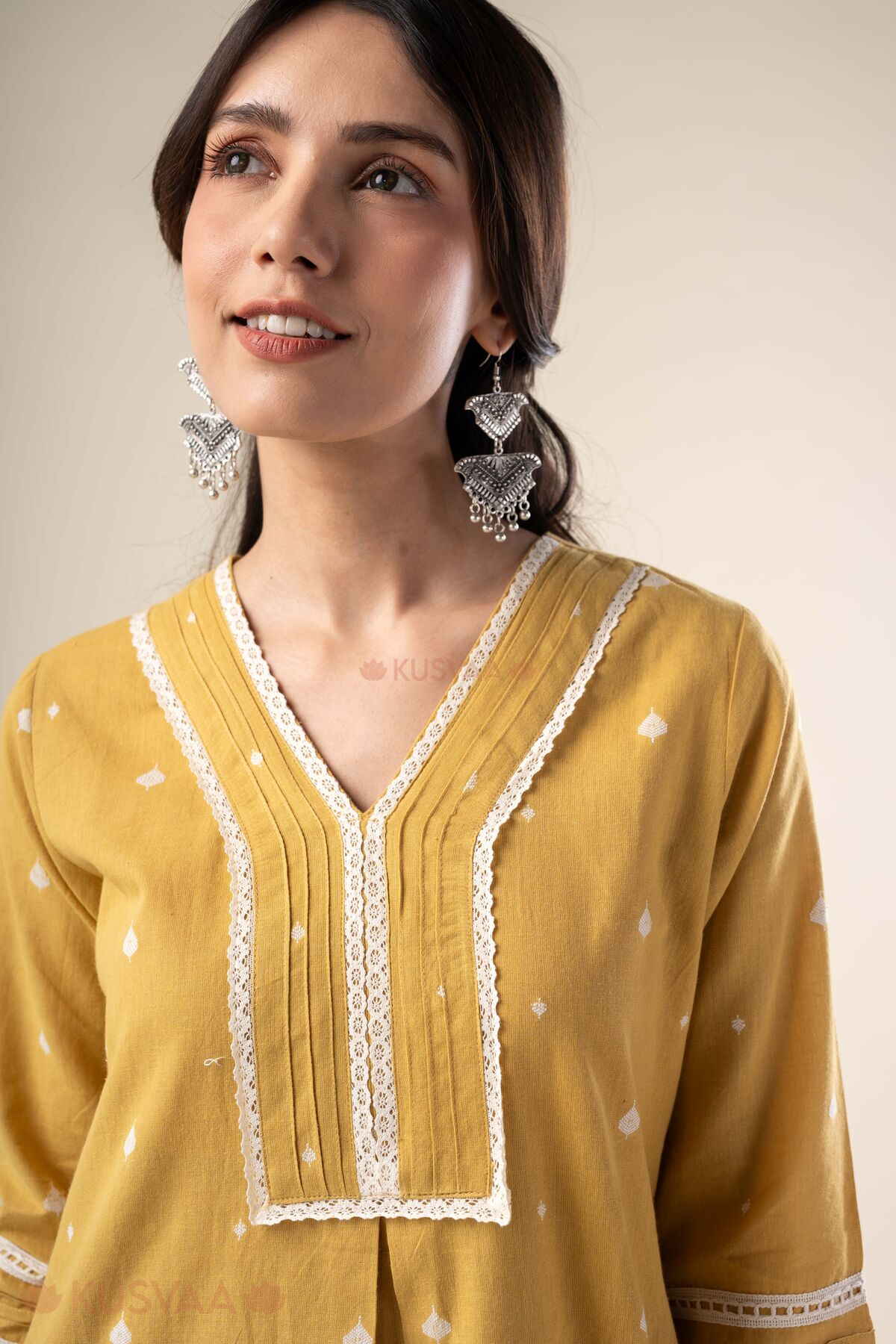 Image for Kusvaa Wkr370 Gitali Handloom Straight Fit Kurta Featured