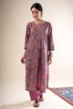 Image for Kusvaa Wkr378 Charika Cotton Purple Kurta Front