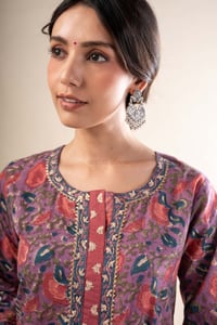 Image for Kusvaa Wkr378 Charika Cotton Purple Kurta Featured