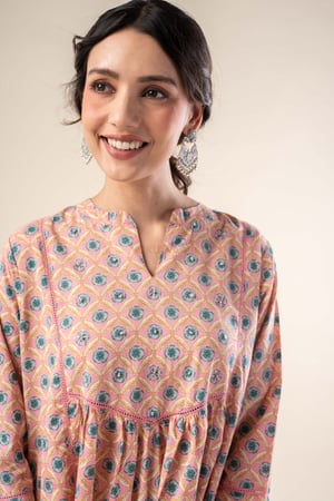 Image for Kusvaa Wkr379 Raskika Cotton A Line Kurta Featured