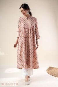 Image for Kusvaa Wkr379 Raskika Cotton A Line Kurta Front
