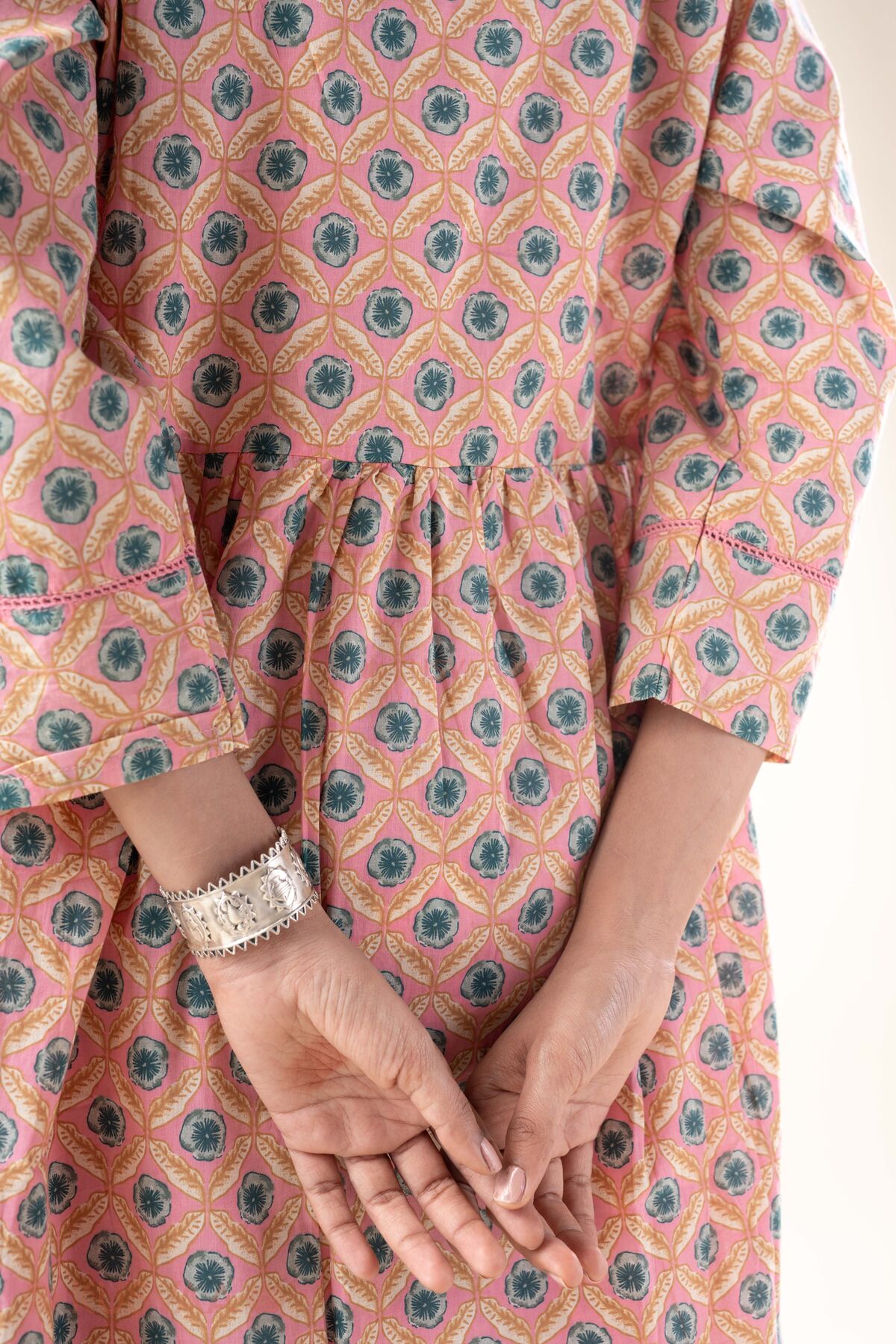 Image for Kusvaa Wkr379 Raskika Cotton A Line Kurta Shoulder