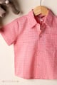 Image for Kusvaa Byw080 Mahendra Handloom Cotton Pink Boys Shirt Side