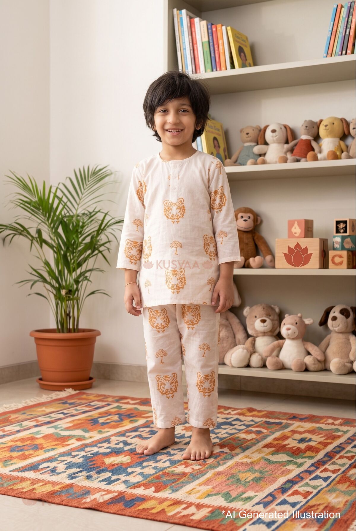 Image for Kusvaa Byw082 Pasha Cotton Kids Lounge Wear Ai