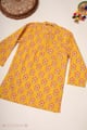 Image for Kusvaa Byw085 Dhiren Cotton Yellow Kurta For Boys Front