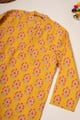 Image for Kusvaa Byw085 Dhiren Cotton Yellow Kurta For Boys Sleeve