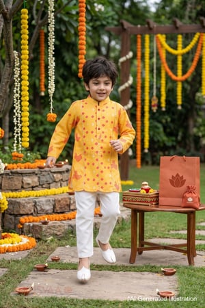 Image for Kusvaa Byw090 Ved Muslin Silk Kurta Pant Set Ai