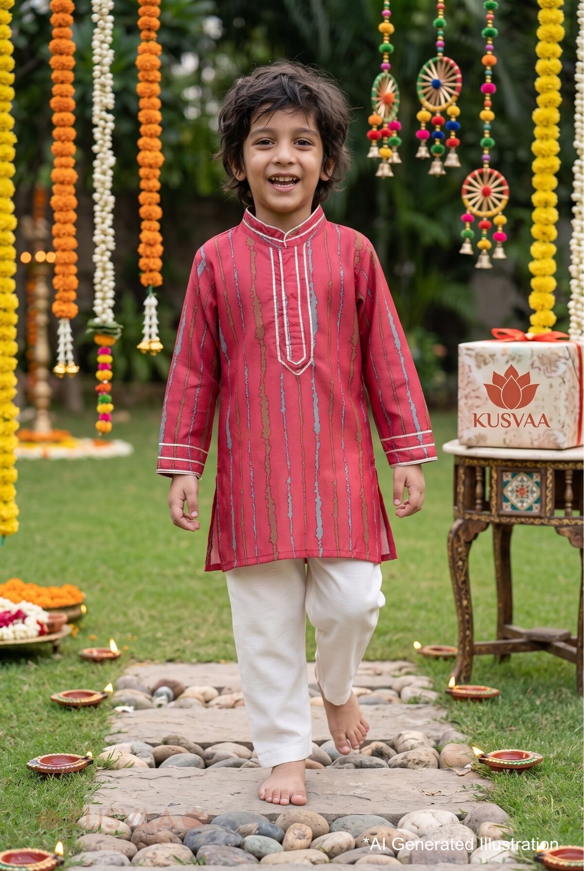 Image for Kusvaa Byw092 Naman Muslin Silk Kurta Pant Set Ai