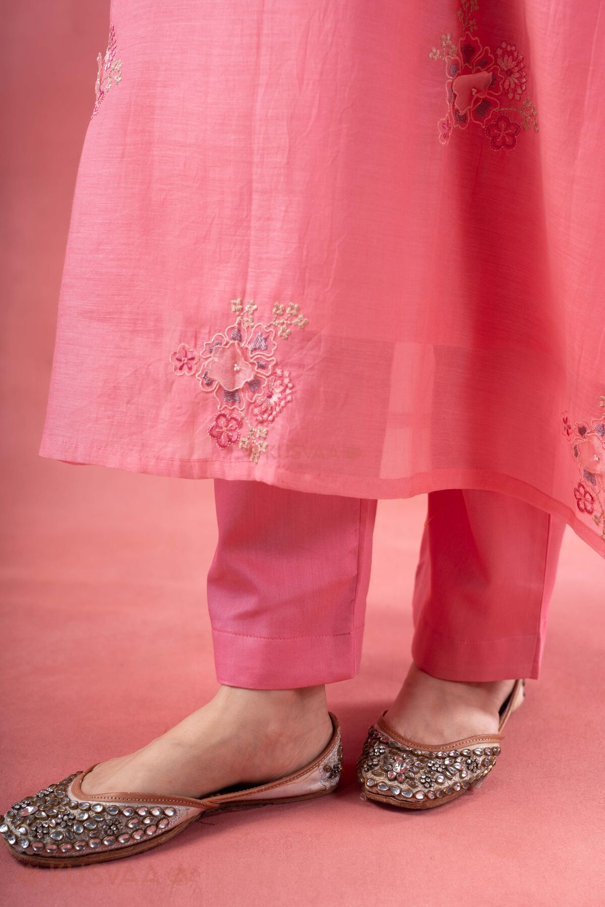 Image for Kusvaa Cood157 Hasita Chanderi Co Ord Set Bottom