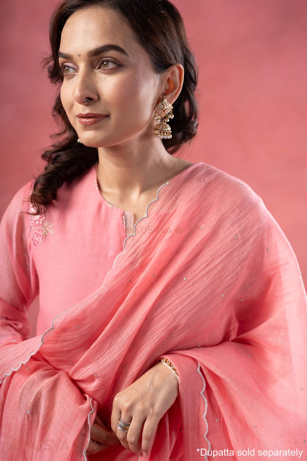 Image for Kusvaa Cood157 Hasita Chanderi Co Ord Set Featured