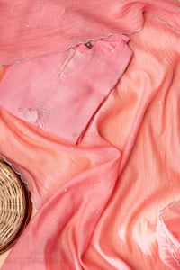 Image for Kusvaa Cood157dup Hasita Chanderi Pink Dupatta Featured