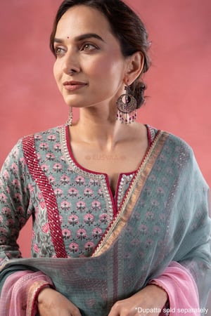 Image for Kusvaa Cood163 Anshika Handwork Cotton Co Ord Set Featured