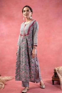 Image for Kusvaa Cood163 Anshika Handwork Cotton Co Ord Set Walking