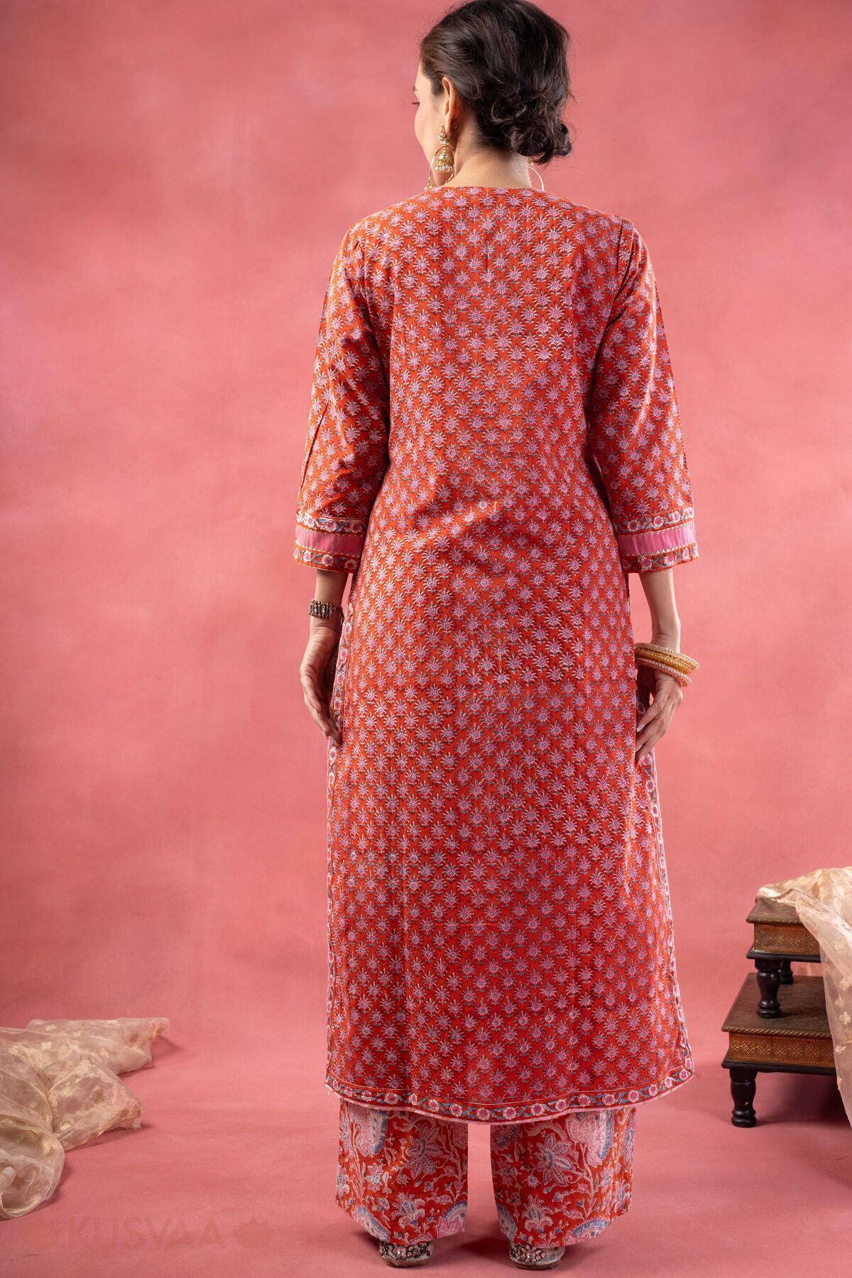 Image for Kusvaa Cood164 Avani Handwork Cotton Co Ord Set Back